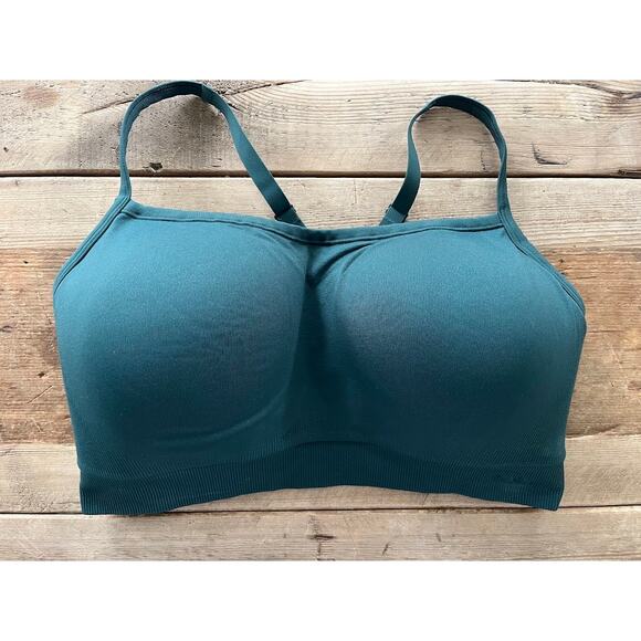 PINK Victoria's Secret Deep Forest LARGE DD Seamless Air Low Impact Sport Bra - Picture 1 of 2